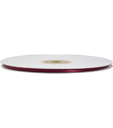 Furlanis - Nastro Doppio Raso, Tessuto Italiano - Bordeaux, 25 mm x 25 m