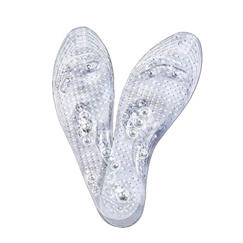 Healifty Semelles Chaussure Massage Magnétique Acupuncture Semelles de thérapie de pied Coussin Gel Cuttable Confortable