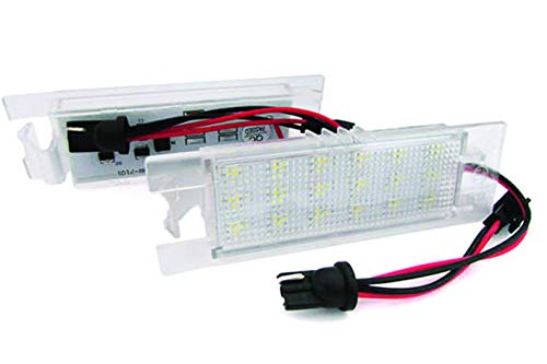 CARALL Kit Luci Targa Led Bianco Canbus No Errore 12V 5W Attacco T10 Plug Play Senza Modifica