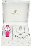 Coffret Cadeau Montre Fille Rose - Parure de Bijoux Marguerite- Collier-Bague- Bracelet
