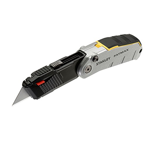 Stanley FatMax Klappmesser, Teppichmesser, mit automatischer Öffnung und einziehbarer Klinge, Ersatzklingen verstaubar im Handgriff und leicht auswechselbar, mit Gürtelclip, FMHT0-10320 - 2
