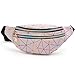 Produktbild CHIRORO Frauen Bauchtasche Glitzer Laser Lingge Sport Hüfttasche Mode Crossbody Rucksack Schultertasche Klein Umhängetaschen Wandern Camping Laufen Runner Sporttasche Sporttasche,Rosa
