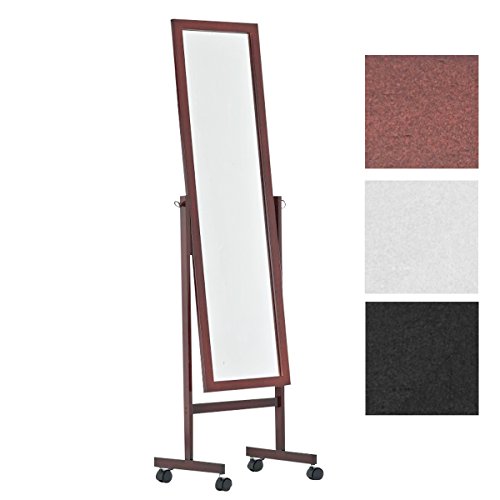 CLP Holz-Standspiegel YOLANDA mit Rollen, 150 x 45 cm cherry