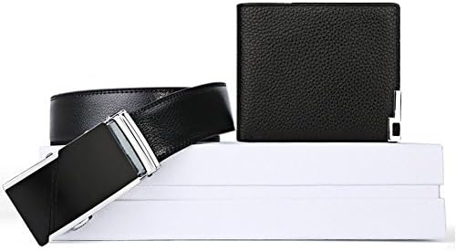 Meiwo Men's Leather Wallet and Belt Set, Perfect Gift for Your Father, Lovers, Friends, Colleagues in Various Festivals