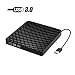Produktbild JYL Externes CD-DVD-Laufwerk, CD- / DVD-Player mit USB3.0-Hochgeschwindigkeits-CD- / DVD-RW-ROM (schwarzes externes kombiniertes optisches Laufwerk) für Windows 7/8/10 / XP/Mac OS