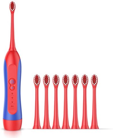 Children's electric toothbrush Rechargeable Soft Hair Automatic Sonic Toothbrush (Color : Red)