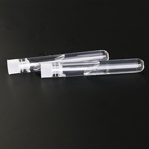 NUOLUX Reagenzgläser kunststoff 5ml Kunststoff Reagenzgläser Geschenk Beispiel Lab Röhren mit Caps 25 ST (Transparent) - 8