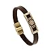Produktbild LZHMCircle Leder-Armband-Armband Für Unisex Personalisierte Echtleder Manschetten Sonne Logo-Brown-Farbe