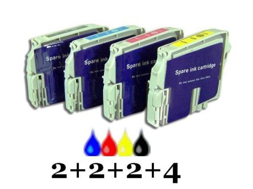 10x Tintenpatronen kompatibel zu EPSON STYLUS D78 D92 D120 DX4000 DX4050 DX4400 DX4450 DX5000 DX5050 DX6000 DX6050 DX7000f DX7400 DX7450 DX8400 DX8450 DX9400f ms-point®