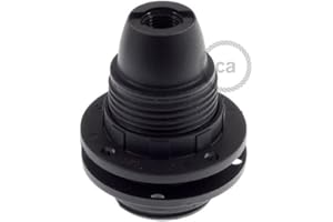 creative cables Kit Douille E14 en thermoplastique avec écrou Double Bague pour Abat-Jour - Noir