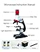 Price comparison product image HOMEE Science kits for kids microscope Beginner Microscope Kit LED 100X, 400x, and 1200x Magnification kids science toys,red