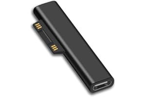 Sisyphy Surface Connect to USB C Connector (1 Pack, Connector Only), Compatible with Microsoft Surface Pro 7/6/5/4/3GB 1/2 Laptop 4/3/2/1, Works with USB C Power Supply 45W 15V/3A
