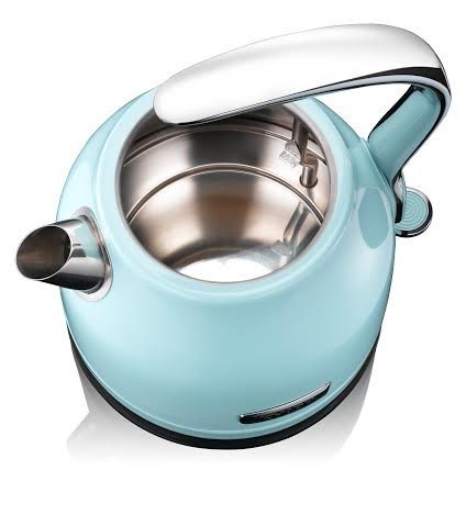 KHAPP Retro Premium Wasserkocher aus Edelstahl Kabellos 2025 Watt 1,2 Liter Teekessel (Light Blue) - 2