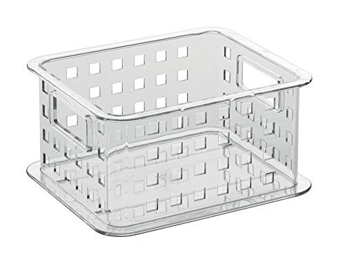 mDesign Stapelbare Aufbewahrungsbox für DVDs, Videospiele usw. – Klein, Durchsichtig - 3