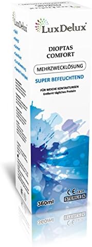 Combi Solution/Contact Lens Care Solution/All In One Multi Purpose Solution for Soft Contact Lenses – 1 x 360ml – Luxde Lux