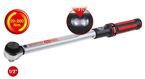 KS Tools 1/2 Zoll Ergobasic Drehmoschlüssel, 20-200 Nm, Drehknopf-Umsteck, 1 Stück, 516.2042 - 2