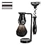 Luxury Wet Shaving Gift Set Kit -Gillette Mach 3 Razor, Badger Brush & Stand