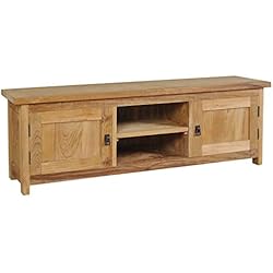 vidaXL Teck Massif Meuble TV 120x30x40 cm Meuble pour Télévision Table Basse
