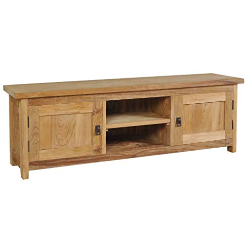 vidaXL Teck Massif Meuble TV 120x30x40 cm Meuble pour Télévision Table Basse