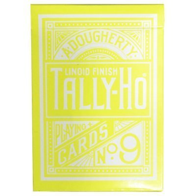 Yellow Tally Ho Reverse Circle Back Limited Edition Playing Cards by US Playing Card Company