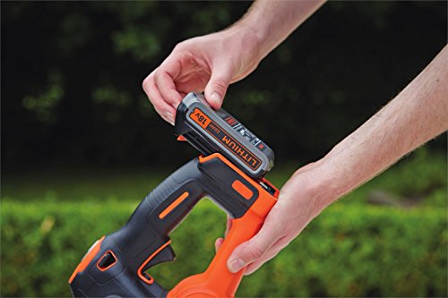 Black + Decker 18V 2.0Ah „Cut“ Li-Ion Akku-Heckenschere, 45cm Schwertlänge, 18mm Schnittstärke, ohne Akku und Ladegerät GTC18452PCB, schwarz orange - 4