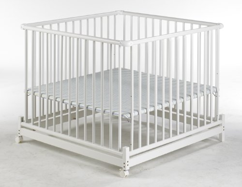 Geuther Europarc Playpen (White/ Stripes)