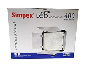 Simpex 400 Professional LED Video Light Dual Colour White and Warm White with F550 Battery and Charger