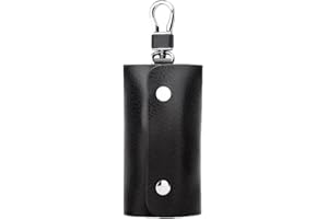 CRSUSUKJ Portachiavi Vera Pelle,Portachiavi per Auto, Portachiavi Uomo Pelle, Portachiavi di Alta Qualità, Portachiavi impermeabile con gancio in metallo,Raccoglitore Chiavi Casa per Donna Uomo.