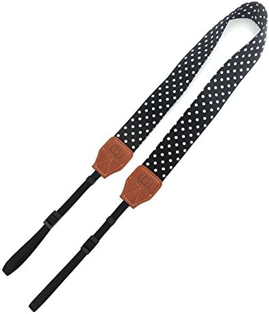 KANJIAN Premium Cotton Camera Strap Vintage Universal Shoulder Neck Strap Belt for All SLR/DSLR Camera-Black