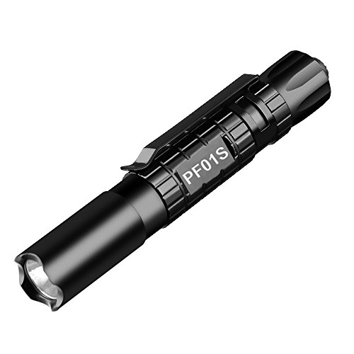 ThorFire Mini Taschenlampe, Penlight Taktische Taschenlampe Pocket Taschenlampe PF01S Taschenlampe mit Gedächtnis, 0.5-120LM Verwenden AAA-Batterie (Nicht Enthalten)