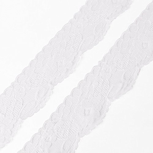20M*5,5CM Vintage Spitzenband Weiss Spitzenborte Nähen Kleidung Deko - 2