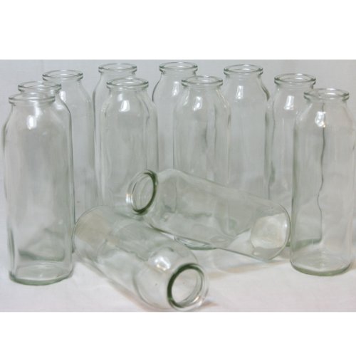 12 Stück Glasflaschen + gratis Dekoband H 16 cm „Designed by Annastore“ - 4