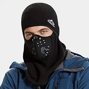 Anself Men Women Winter Face Shield Thick Warm Windproof Fleece Breathing Valve Cycling Snowboarding Outdoor Balaclava