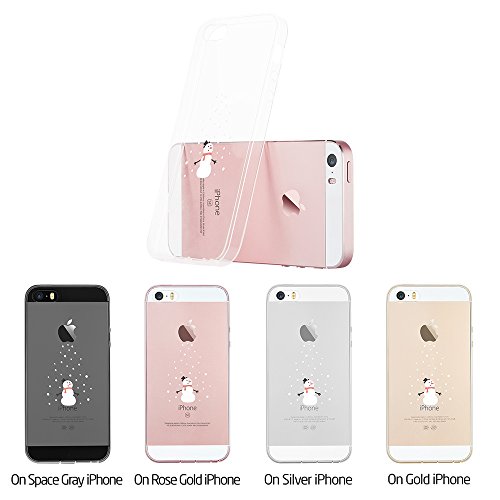 ESR iPhone SE 5 5s Funda  Suave TPU Funda Adorable Parachoques Funda Case Cover Carcasa Para iPhone 5   iPhone 5s   iPhone SE  Monigote de nieve