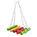 Produktbild Flexible bunte Käfig Hängematte Schaukel Spielzeug Spielzeug für Haustier Vogel Papagei Sittich Hamster Sittich Wellensittich Nymphensittich hängend