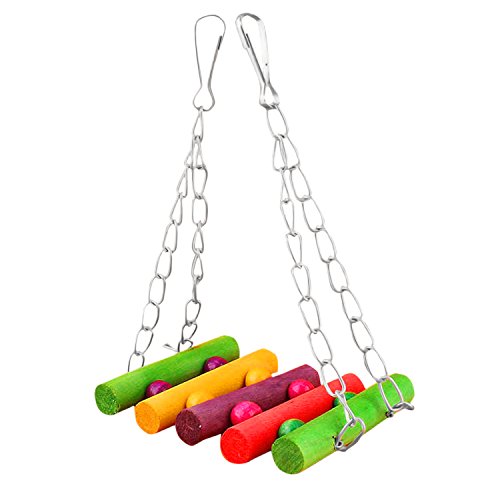 Preisvergleich Produktbild Flexible bunte Käfig Hängematte Schaukel Spielzeug Spielzeug für Haustier Vogel Papagei Sittich Hamster Sittich Wellensittich Nymphensittich hängend