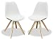 Produktbild KMH®, 2er Set Designstuhl "Angie" (weiss) Beine Eiche massiv (#800055)