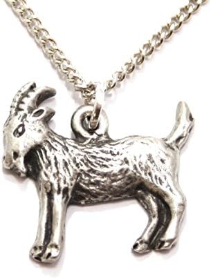 Goat Necklace in Fine English Pewter, British Made, Gift Boxed (H)