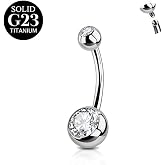 AceFun Belly Button Piercing Titanium Gold Silver 6mm 8mm 10mm 12mm 14mm Banana Piercings Surgical Steel Women 1 Piece 14G Be