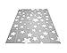 Large Highchair No Mess Splash Mat/Table Protector - Dark Grey Stars