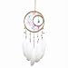 Produktbild Traumfänger Dreamcatcher Windspiel Handgemachte Elegant Traumfänger Anhänger Romantische Dekorative Innen Ornament Dekoration für Weihnachten, Hochzeit, Party, Draußen (Weiß)