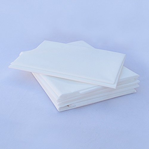 Disposable Massage Table Sheets - White - Protective Laminated, Tear Resistant - Soft, Hypoallergenic and Hygienic (Set of 3)
