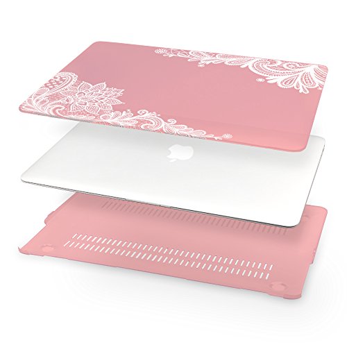 Batianda Floral Senkel Muster Harte Hülle Schutzhülle Für Macbook Pro 13.3 inch with Retina Display (Model:A1502 /A1425),Rosa - 3