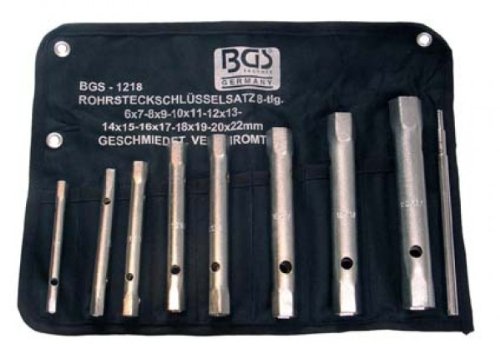 BGS technic 1218 Jeu de 8 clés en tube, 6 a 22 cm