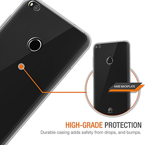 iVoler Funda Huawei P8 Lite 2017  Slim Fit Huawei P8 Lite 2017 Funda Carcasa Case Bumper con Absorci  n de Impactos y Anti-Ara  azos Espalda Case Cover para Huawei P8 Lite 2017 - Transparente