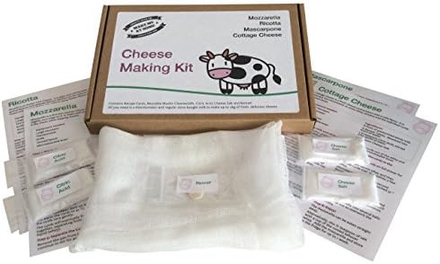 Cheese Making Kit (Make your own Mozzarella, Ricotta, Cottage Cheese and Mascarpone)