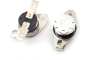 SEIWEI 5pz Termostato KSD301 40°C/60°C/85°C/95°C/105°C Normalmente Aperto/Chiuso Regolazione Interruttore a Disco Scatto Temperatura per Microonde, Forno, Macchina del Caffè 250V 10A(40℃/104℉)