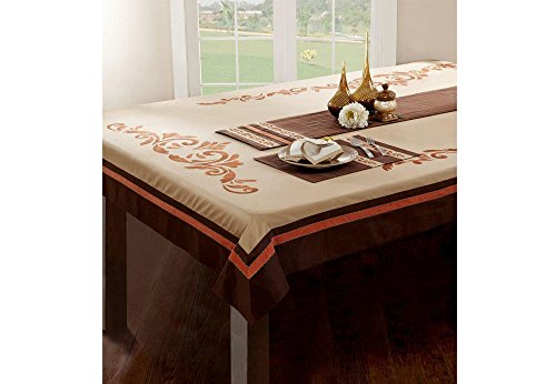 Maspar Excel Splendiferous Cotton 10 - Seater Table Cover - 72"x120", Brown