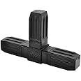 Premium Durable Square Tube Plastic Connectors with Rerinforced Steel Centre, Joints for Steel Tube 3 Way Flat 25 x 25mm No Welding Required