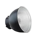 Haz de luz de 55 grados PhotoSEL FRS558 - Reflector estándar de iluminación fotográfica (ángulo de 55º, diámetro de 20 cm, montura tipo S para flashes de estudio PhotoSEL y Bowens)